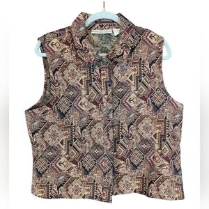 Rhythm Blue large tapestry vest NWT